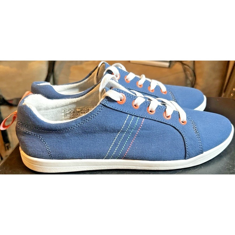 Vionic Beach Women's Stinson Sneakers Shoes Size 9.5 Blue Canvas Lace Up Comfort